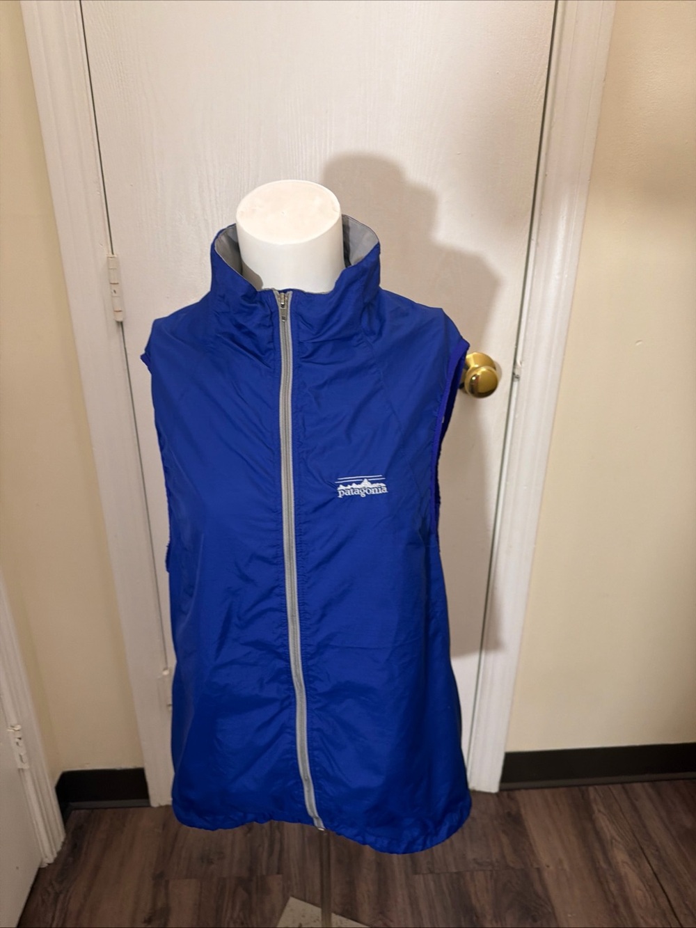 Vng Patagonia Velocity 02 Vest Full Zip Y2K Jacket Running Blue Unisex Medium
